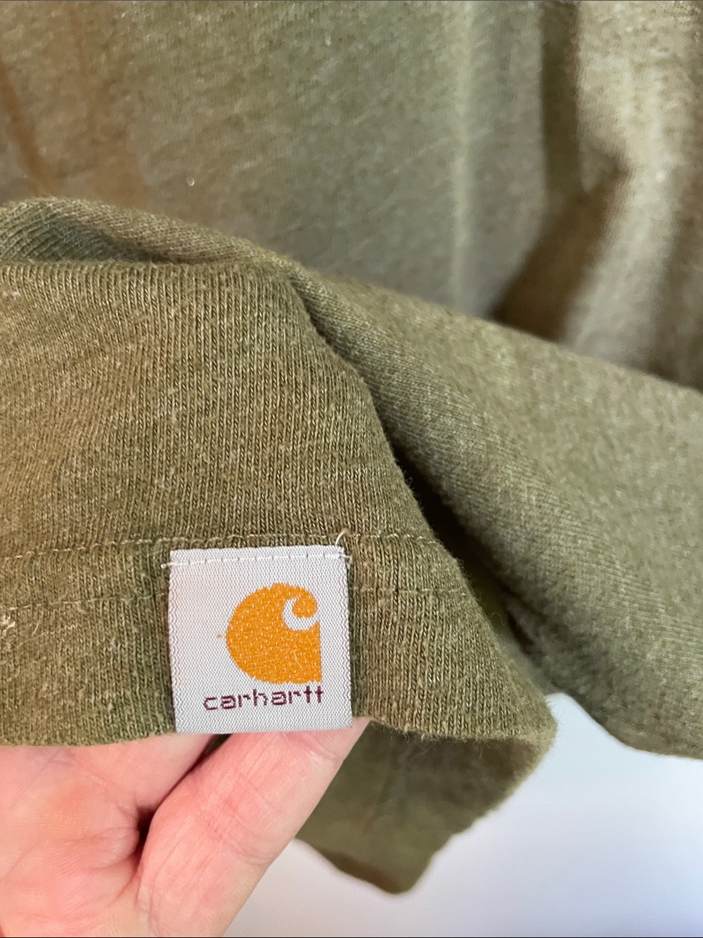 Carhartt Men's Olive Green Relaxed Fit Short-Sleeve Pocket Tee Size M Thrashed - Picture 4 of 15